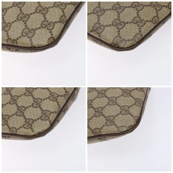 GUCCI GG Supreme Web Sherry Line Shoulder Bag PVC Beige 904 02 047 Auth bs28432 - Picture 16 of 16